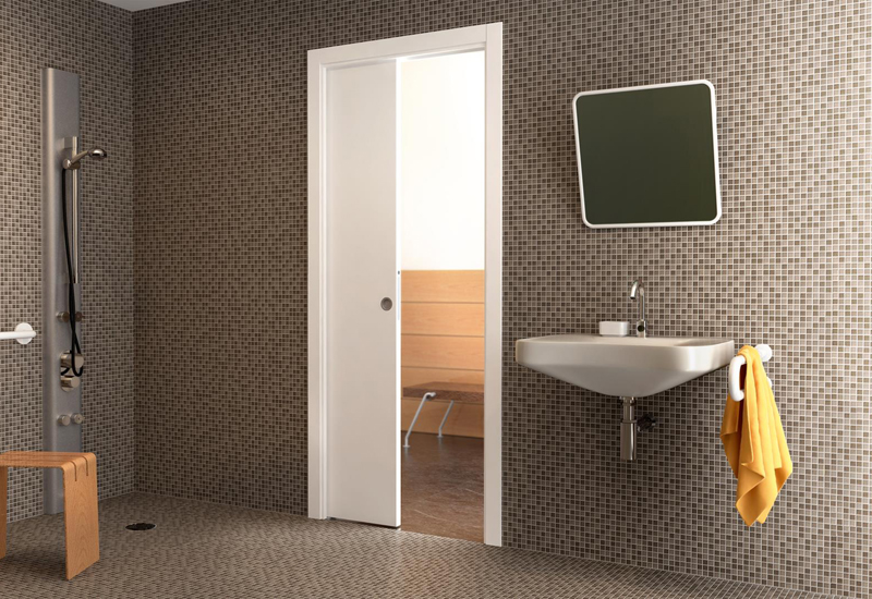 Create space using pocket door systems