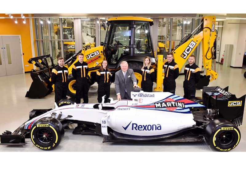 JCB announce partnership with Williams Martini Racing