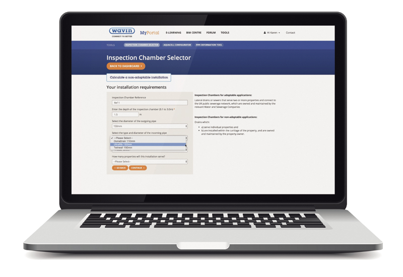 Wavin’s new online tool for chamber selection