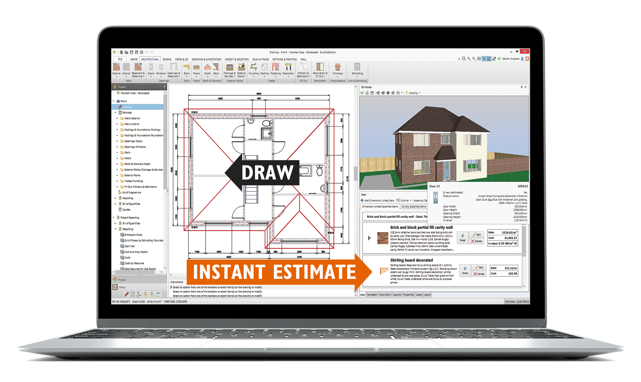 Software to help SME housebuilders cost a project