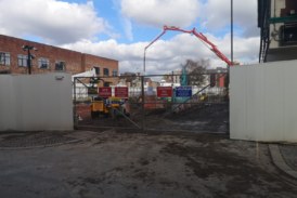 Construction work underway on apartment scheme in Manchester