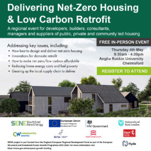 South East New Energy will host an in-person event on 'Delivering Net-Zero Housing and Low Carbon Retrofit’. 