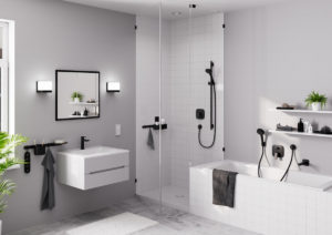 Hansgrohe has extended its Logis range of taps with models in a matt black finish: Logis taps and Logis Fine taps with a slimmer silhouette.