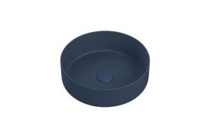 PJH has expanded its washbowl collection with a circular design in a matt deep blue finish as part of its Luxey range.