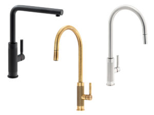Franke has added the utilitarian style of the Tessuto range to its Designer tap collection in decor steel, matt black and brass.