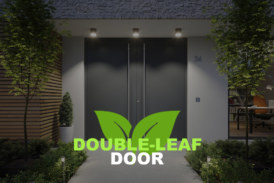 Double-leaf door