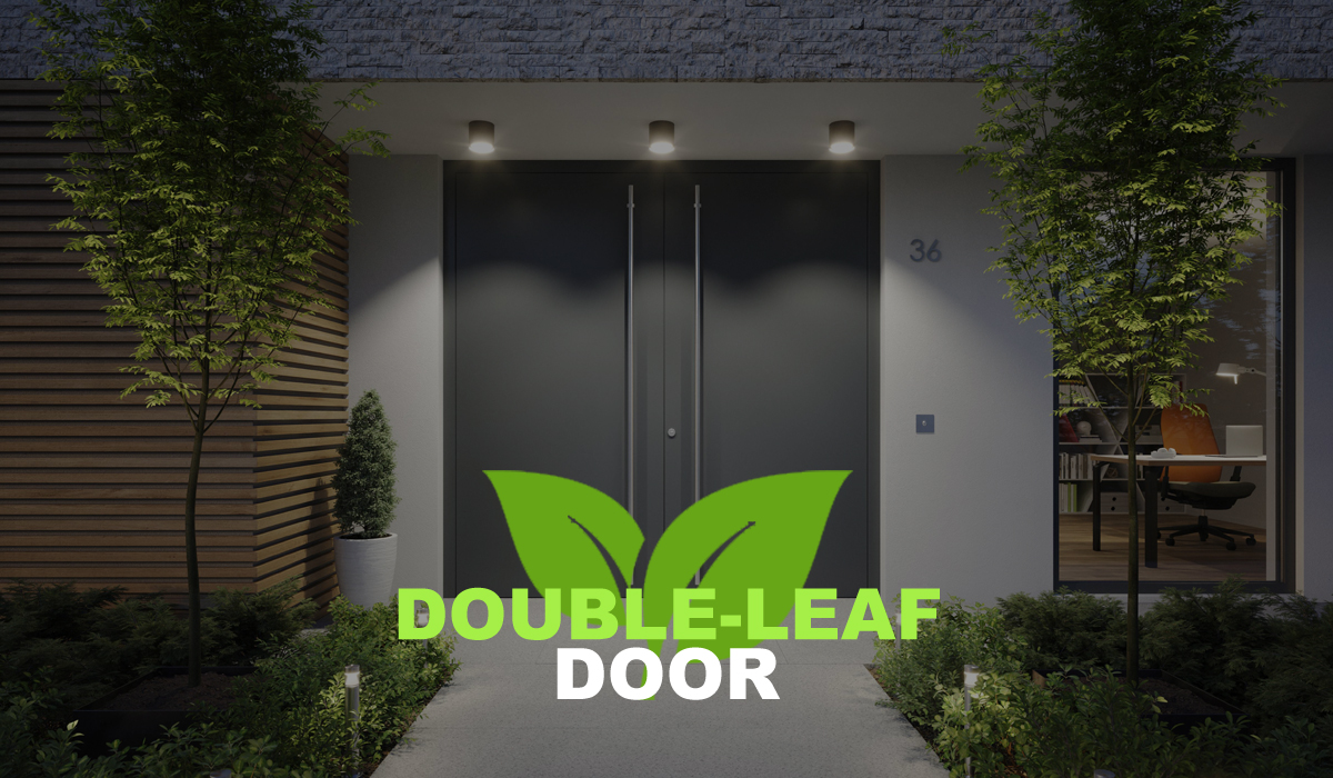 Double-leaf door