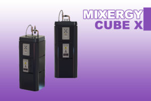 Mixergy Cube X is a compact system that can provide either hot water alone or both heating and hot water, using advanced heating technology.